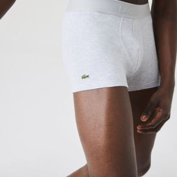 Lacoste Pack Of 2 Piqué Boxer Briefs L.12.12 - Slipy Pánské Černé / Šedé | CZ-1WqT7Q